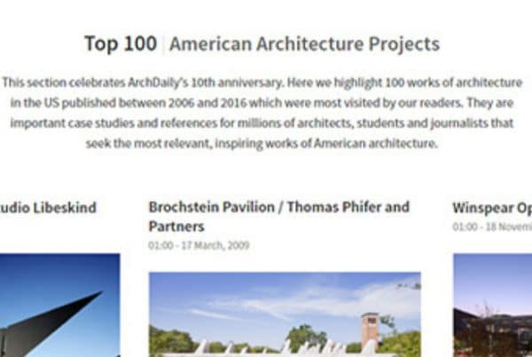 Ojb 2016 Arch Daily Top 100 Projects