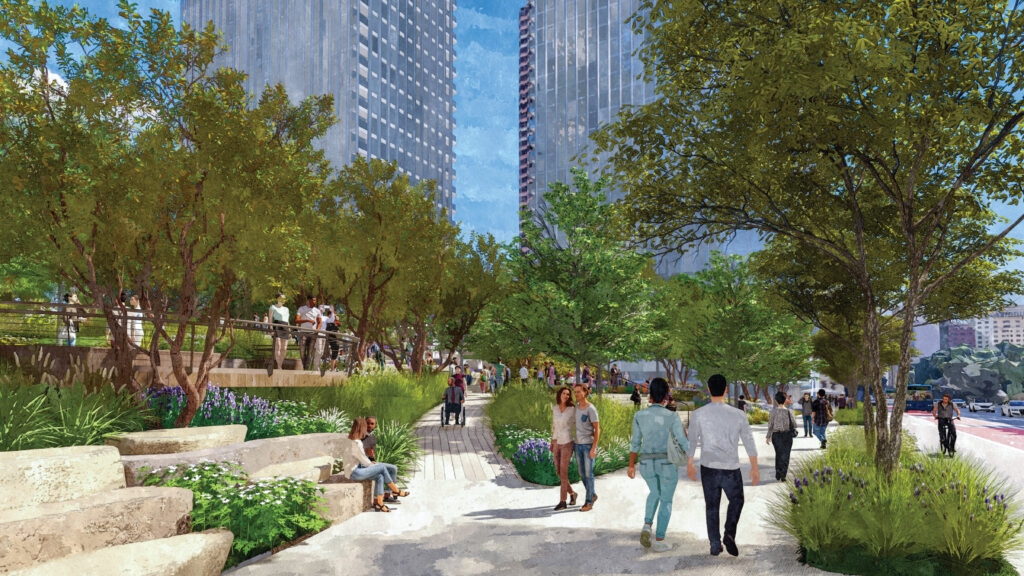 1st Avenue Landscape Arrival - OJB Landscape Architecture